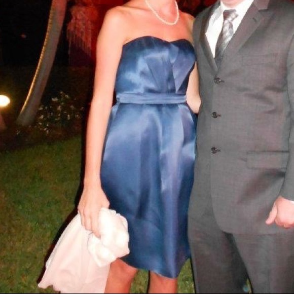 J Crew blue silk dress. Size 0. - Picture 5 of 5